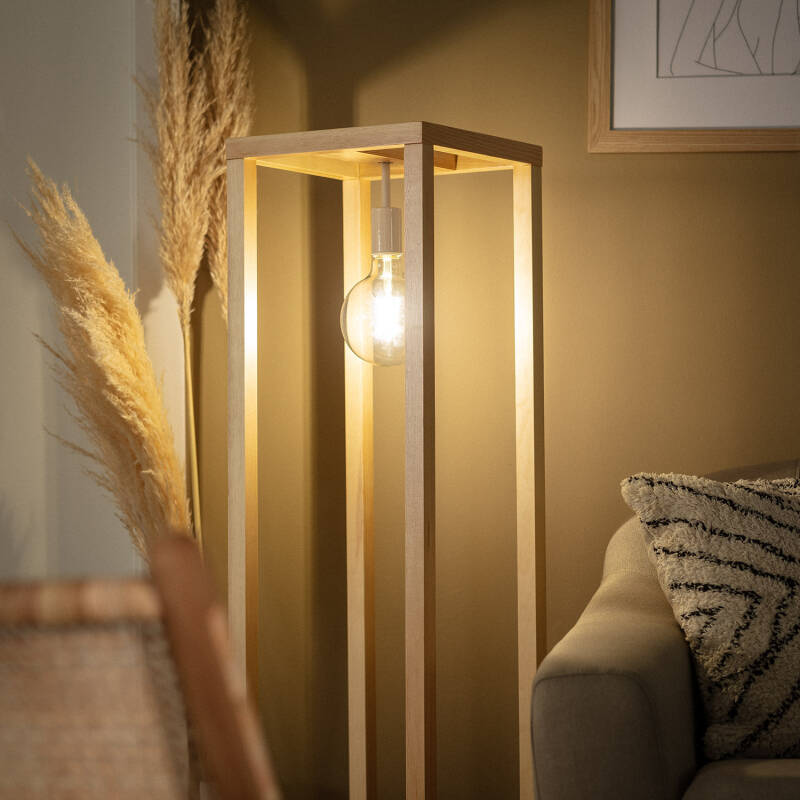 Lámpara de Pie de Madera Coba