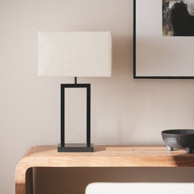 Lámpara de Mesa Metal y Tela Armida