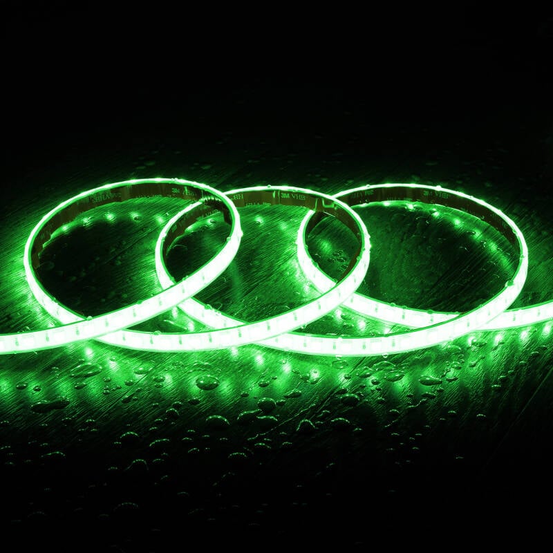Tira LED RGB 220V SMD 60 LED/m 15W/m SILICONE FLEX Ancho 12mm Corte 100cm IP67 con Mando a Medida