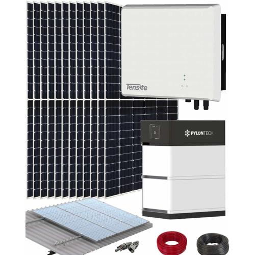 Kit Solar Híbrido Tensite 6kW con 7.1kWh Pylontech