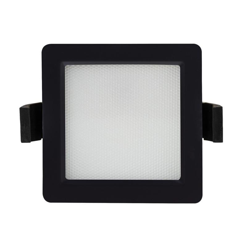 Downlight LED 10W Cuadrado SAMSUNG Aero 130 lm/W Microprismático LIFUD Corte 85x85 mm Negro