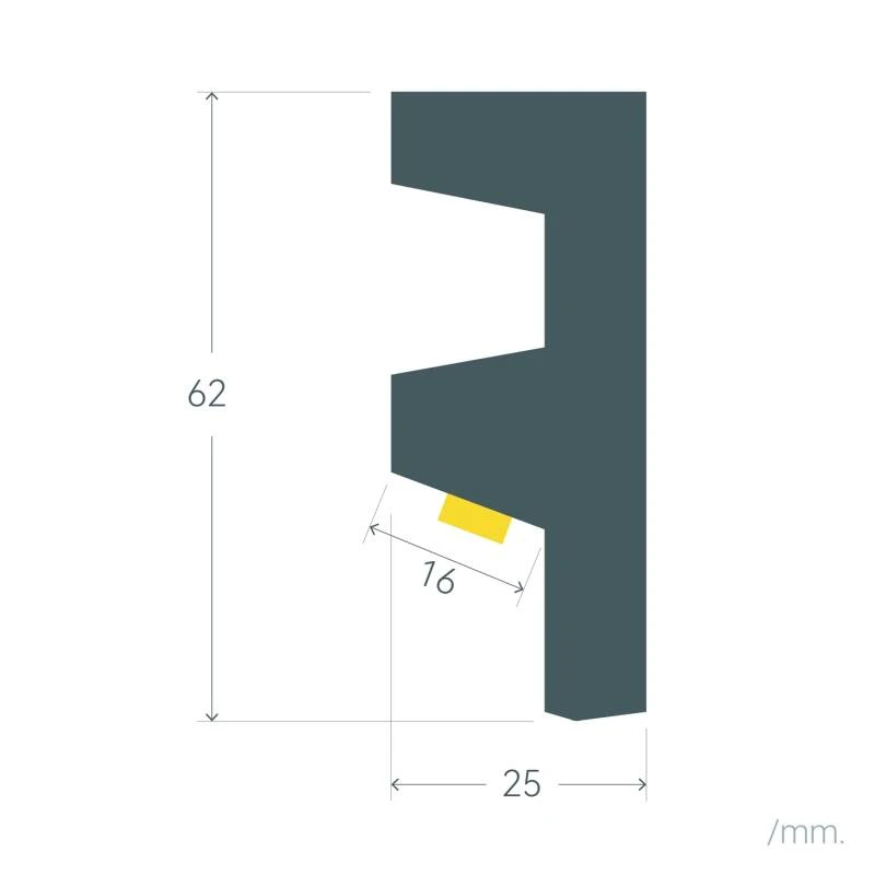 Moldura para Tira LED 2m Modern