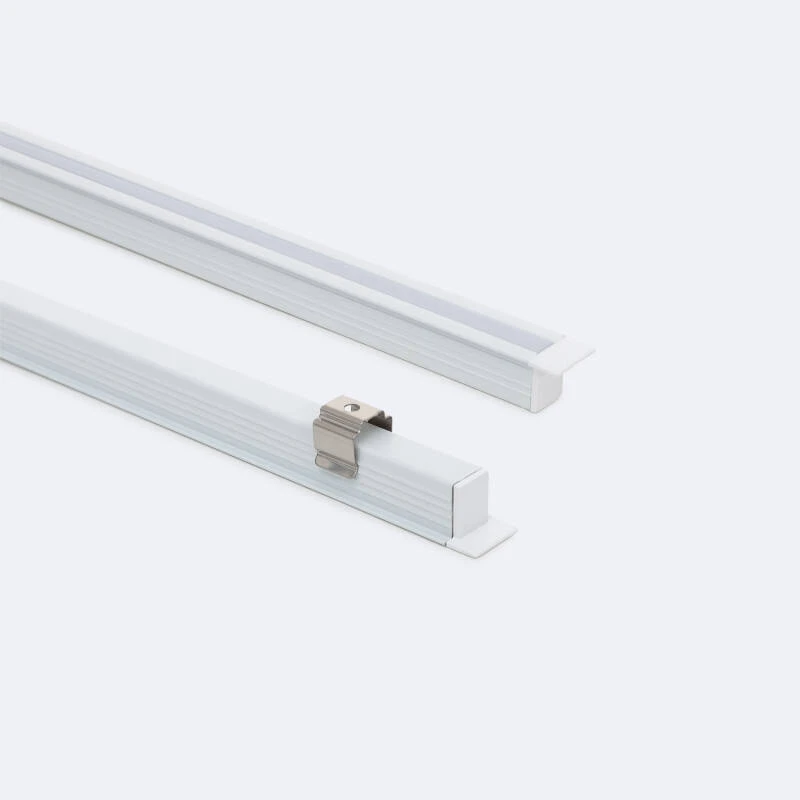 Perfil Aluminio Empotrable 2m para Tira LED hasta 6 mm