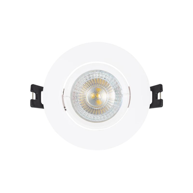 Aro Downlight Circular Basculante para Bombilla LED GU10 / GU5.3 Corte Ø 70 mm
