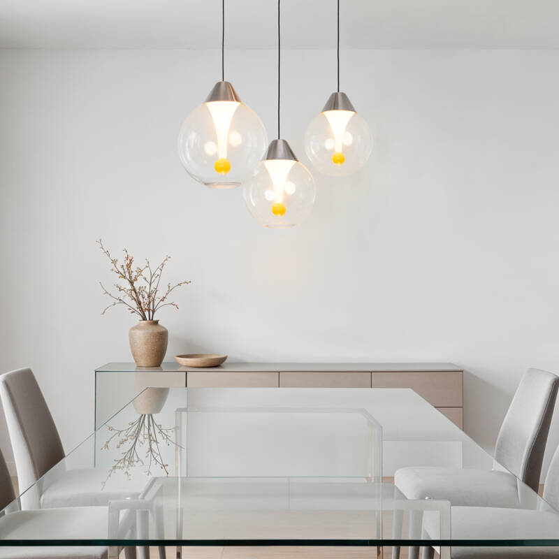 Lámpara Colgante Cristal LED 30W Liborina 3 Focos