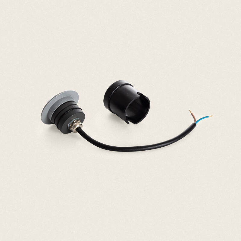 Baliza Exterior LED Empotrable Suelo 2L 24V DC Loto Gris