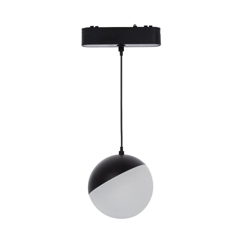 Foco Carril Colgante LED Magnético 25mm SuperSlim 10W 48V Ø100 mm Negro