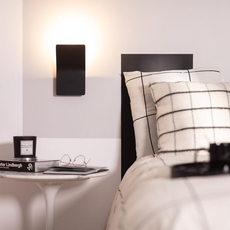 Aplique de Pared LED 6W de Aluminio Lerna Negro