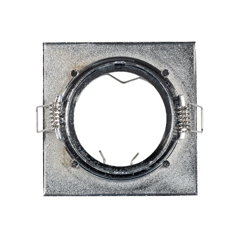 Aro Downlight Cuadrado Basculante para Bombilla LED GU10 / GU5.3 Corte Ø 72 mm