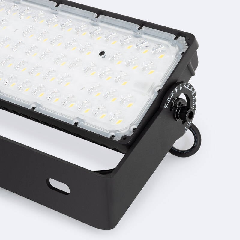 Foco Proyector LED 400W Stadium 160 lm/W IP66 LIFUD Regulable 0-10V Horizontal Blanco Cálido 3000K Óptica Asimétrica Polarizada 50º