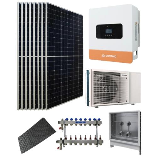 Kit Calefacción con Placas Solares 6kW con Suelo Radiante para 50m2