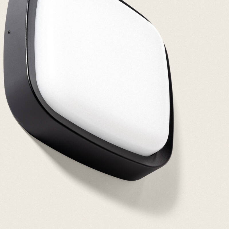 Aplique de Pared Exterior LED 12W Iluminación Cuadrado Negro Beilen