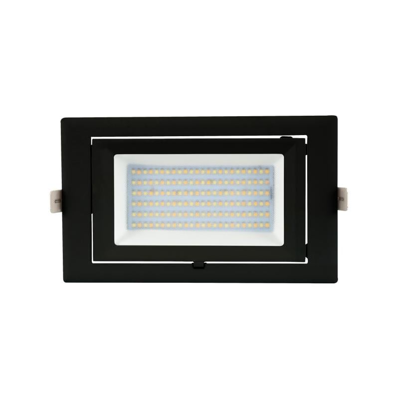 Downlight LED 38W Rectangular Direccionable SAMSUNG 130lm/W LIFUD Corte 210x125 mm Negro