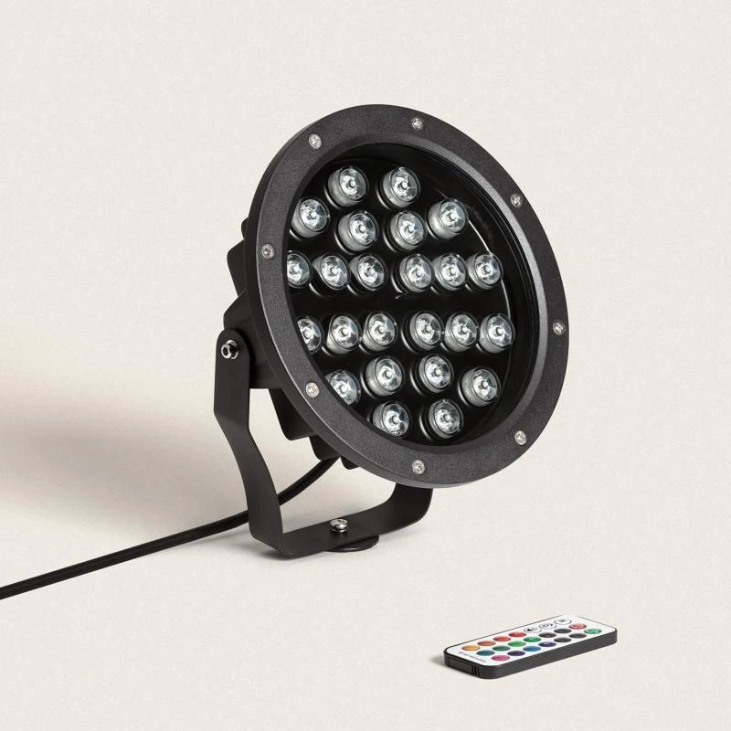 Foco Exterior LED 24W IP67 con Pincho Colmar RGB