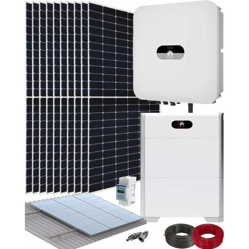 Kit Solar Autoconsumo Fotovoltaico 5000W con Baterías Litio Luna Huawei