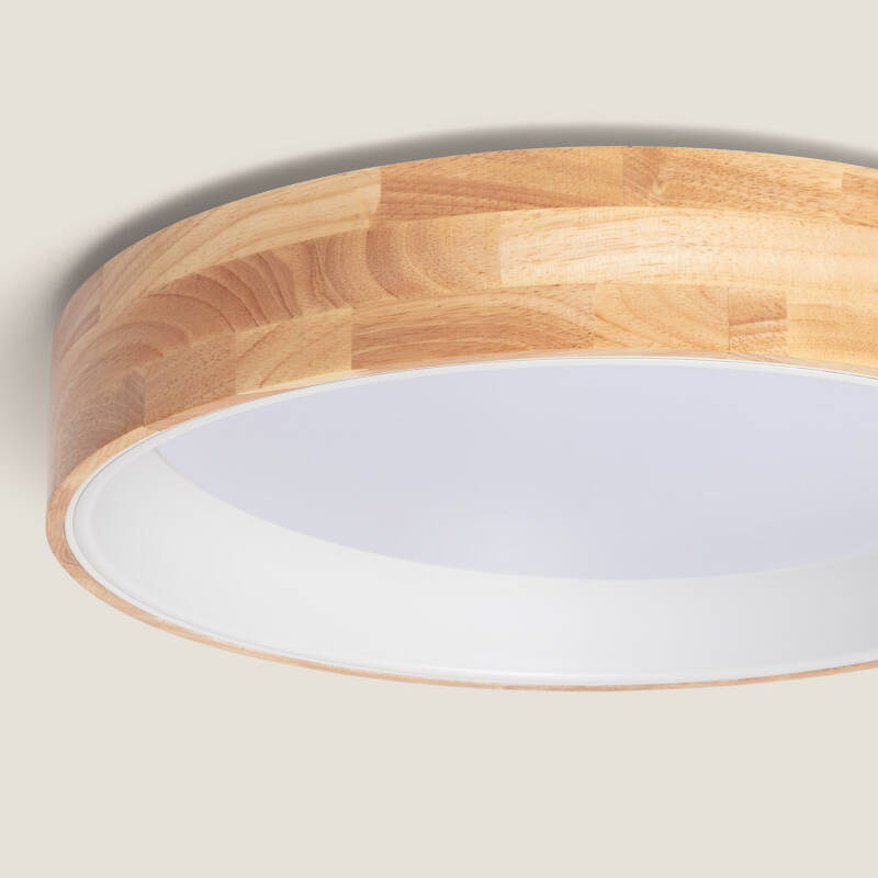 Plafón LED 20W Circular Madera Ø470 mm CCT Seleccionable Dari