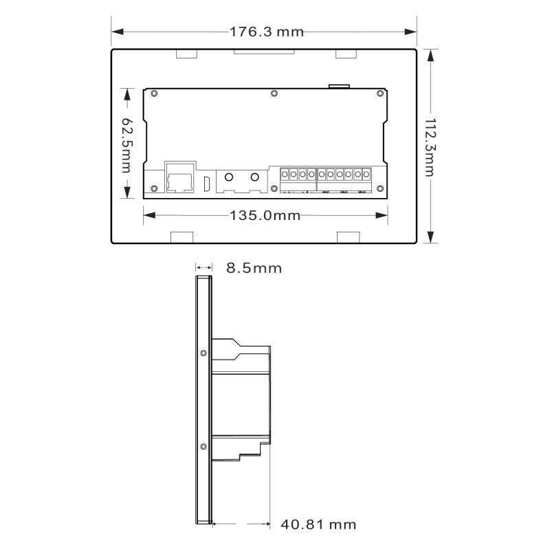 Controlador DALI Master Pantalla Táctil WiFi compatible con Zigbee 192 direcciones