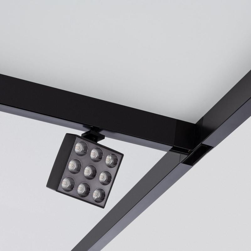 Foco Carril LED Magnético 20mm 15W Optic 48V Negro