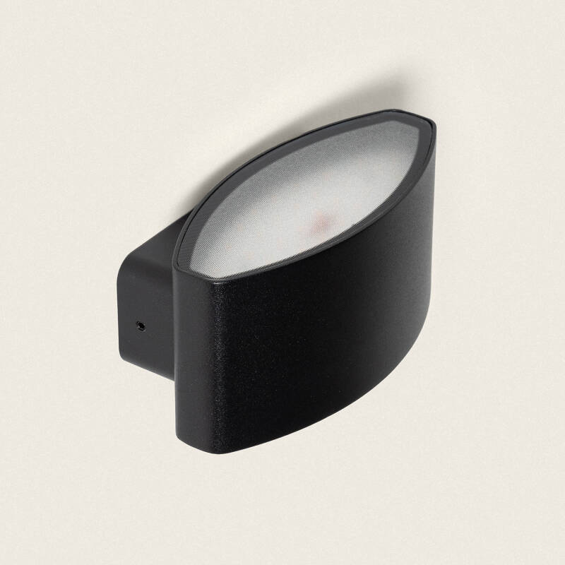 Aplique de Pared Exterior LED 15W Iluminación Rectangular Negro Masha