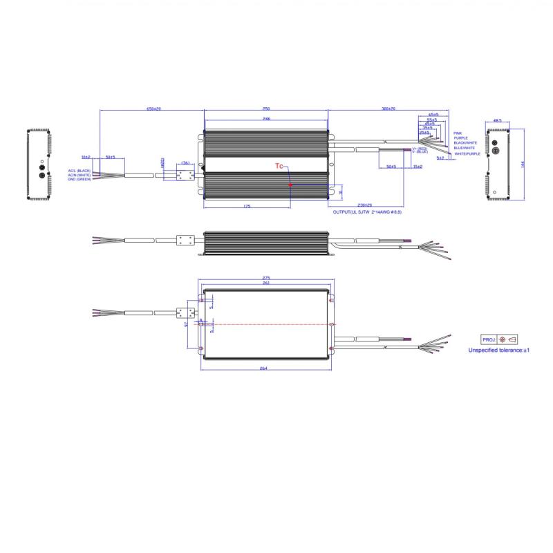 Driver INVENTRONICS Regulable 1-10V IP67 24-60V DC 12.5A 650W EUD-60012ADT  156353