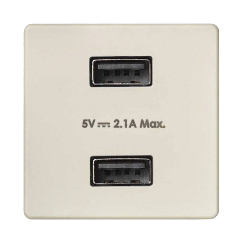 Toma Doble USB SIMON 27 Play 2701096