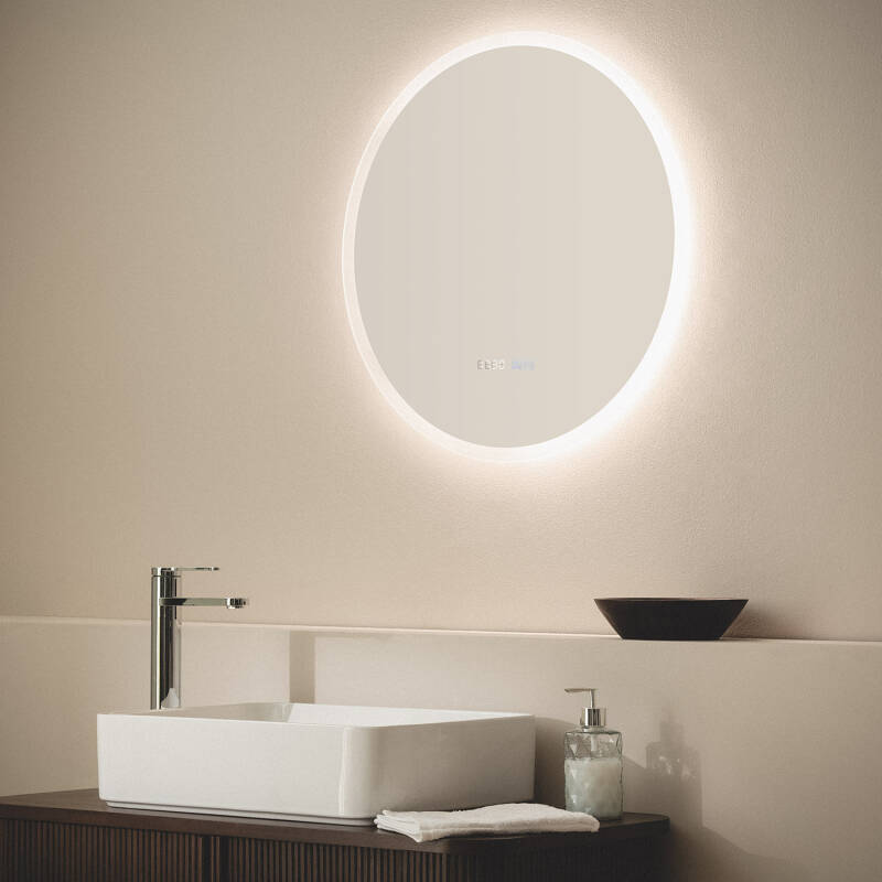 Espejo Baño con Luz LED y Antivaho Ø60 cm Palolem