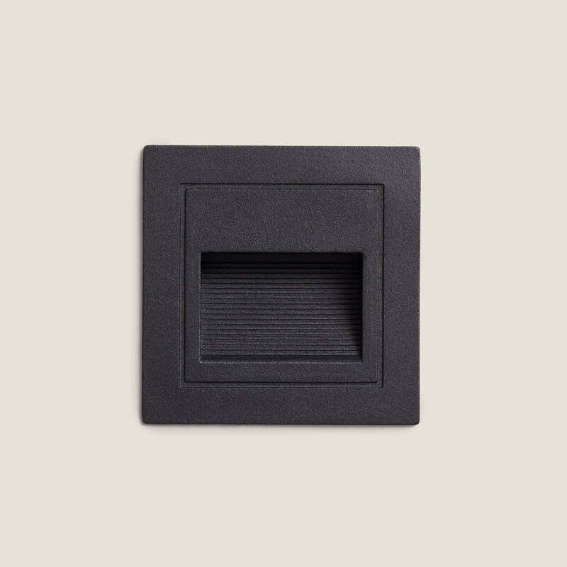 Baliza Exterior LED 3W Empotrable Pared Cuadrado Olite