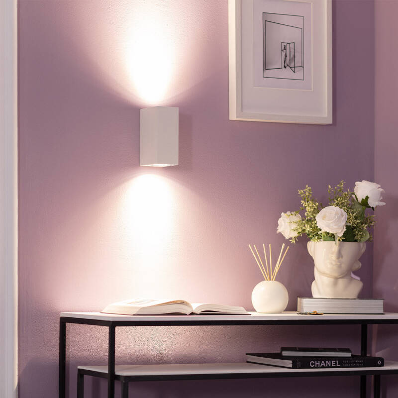 Aplique de Pared Exterior Aluminio Iluminación Doble Cara Miseno Blanco