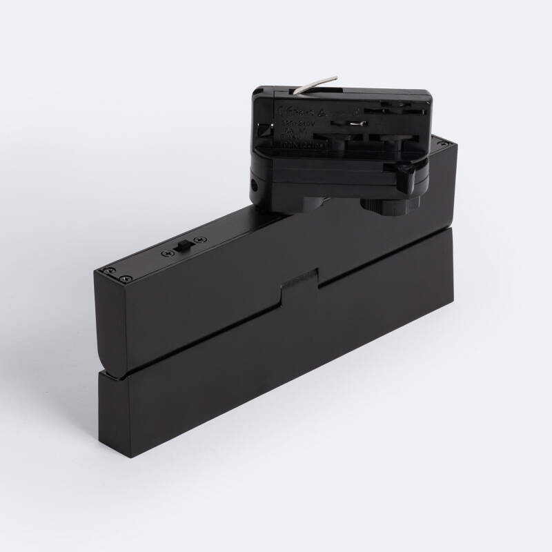 Foco Carril Lineal LED Trifásico 12W Regulable CCT Seleccionable Elegant Optic Negro
