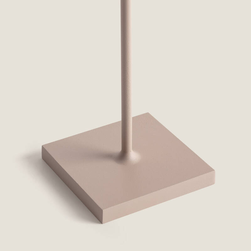 Lámpara de Mesa LED Portátil Exterior con Batería USB Recargable Metal y Ratán Medinilla