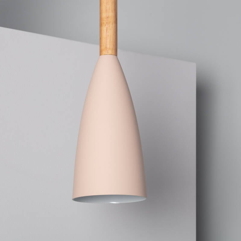 Lámpara Colgante Metal y Madera Rain