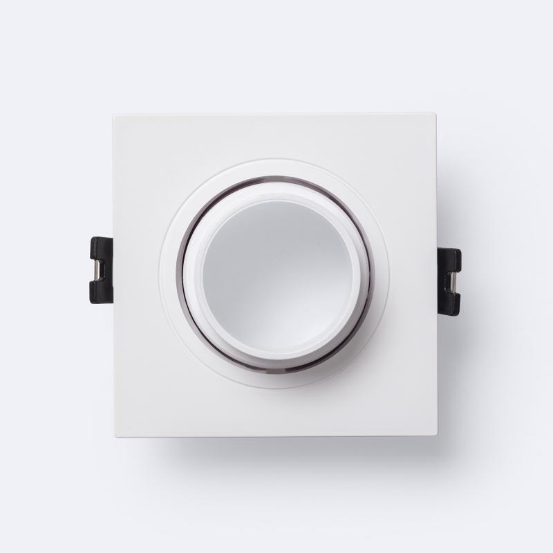 Aro Downlight Cuadrado Basculante Bajo UGR para Bombilla LED GU10 / GU5.3 Corte Ø75 mm Suefix