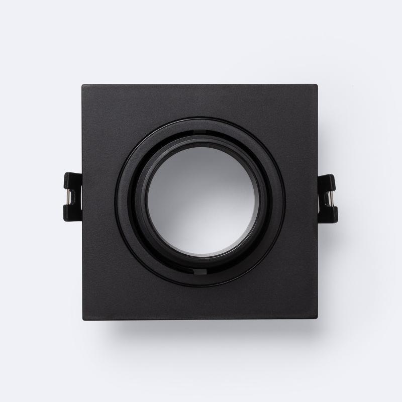 Aro Downlight Cuadrado Basculante Bajo UGR para Bombilla LED GU10 / GU5.3 Corte Ø75 mm Suefix