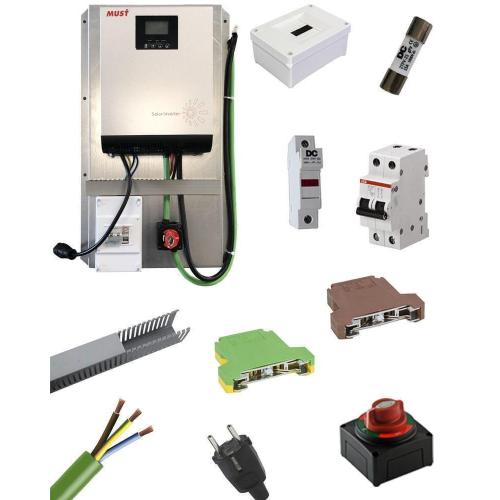 Inversor Cargador Must Solar 5000W 48V premontado con protecciones