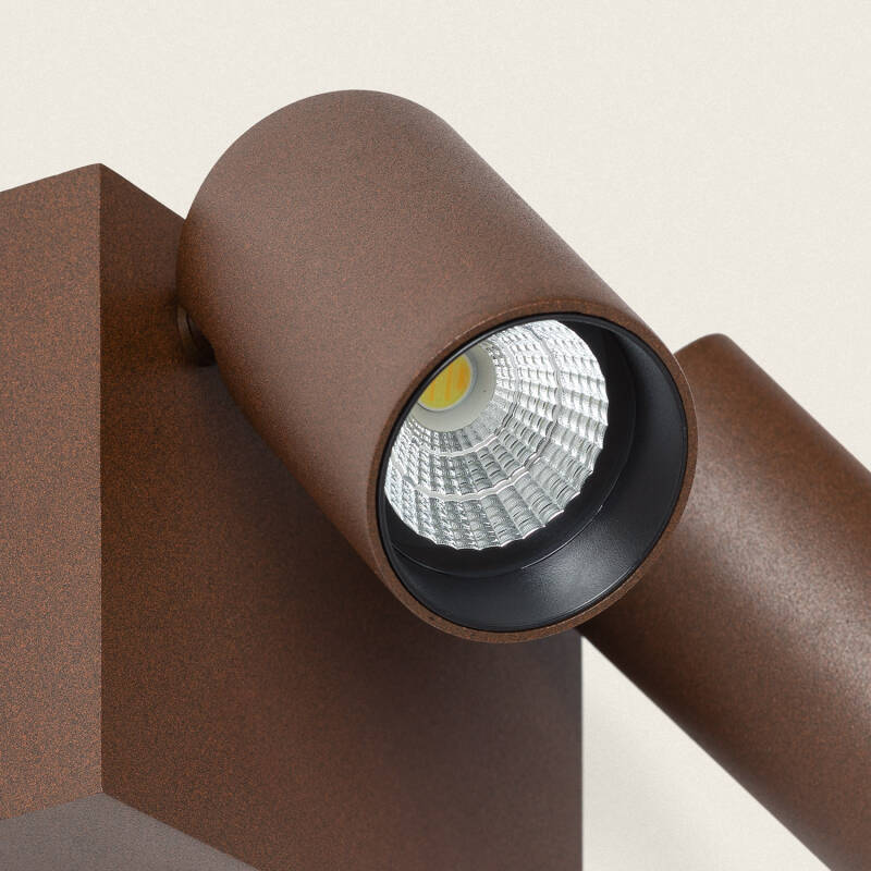 Aplique de Pared Exterior LED 18W Aluminio CCT Seleccionable Dos Focos Kuriya