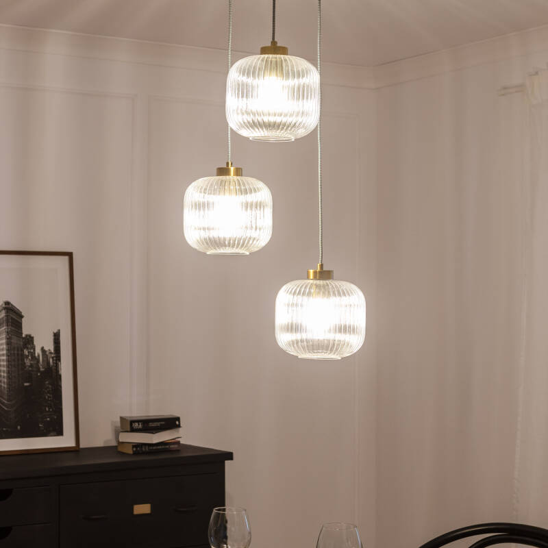 Lámpara Colgante Cristal Tri Wilde