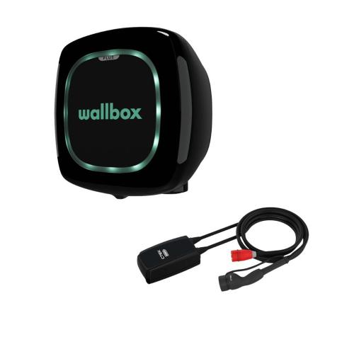 Pack Cargador Coche Eléctrico Wallbox Pulsar Plus Type 1 de 7,4kW con Cargador Portátil 11kW
