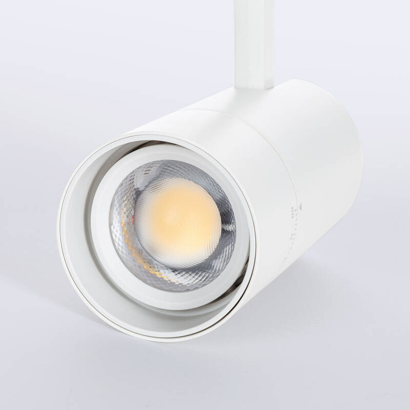 Foco Carril LED Trifásico 20W Wild CCT Seleccionable Regulable TRIAC Multiángulo 24-60º