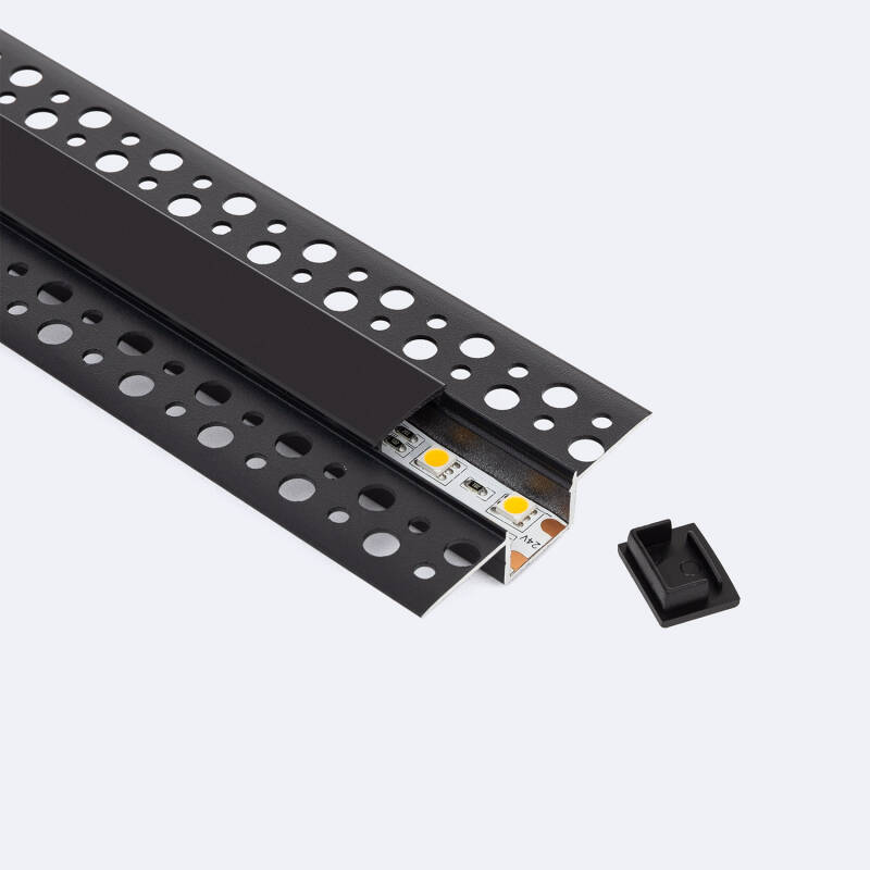 Perfil Aluminio Integrado en Escayola/Pladur para Tira LED hasta 15 mm