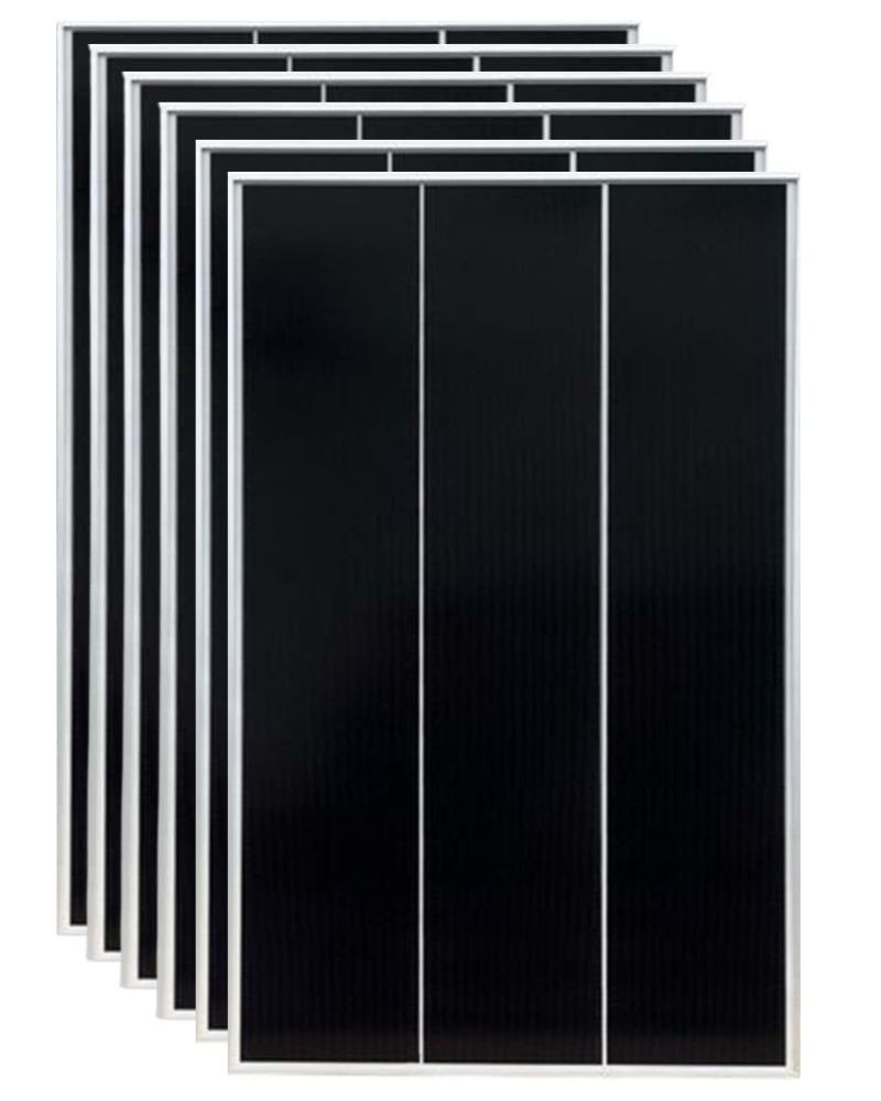 Pack 6 unidades Placas Solares Pequeñas 12V 200W Monocristalinas Solarfam