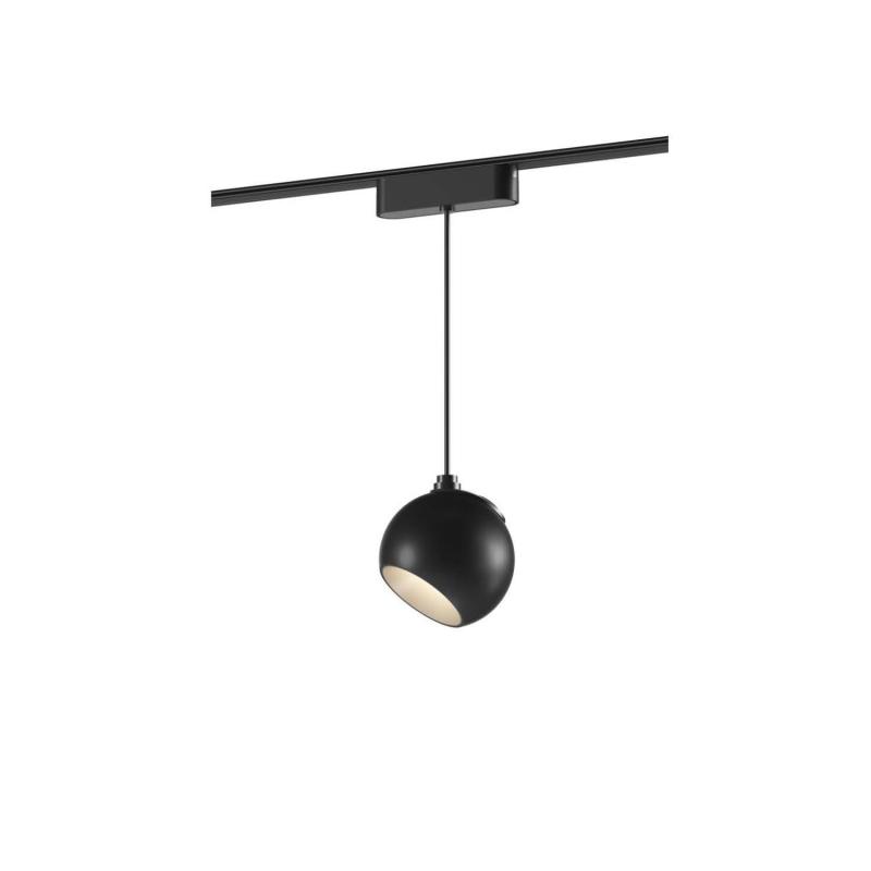 Foco Carril Colgante LED Magnético 25mm SuperSlim Cóncavo 12W 48V Ø100 mm Negro