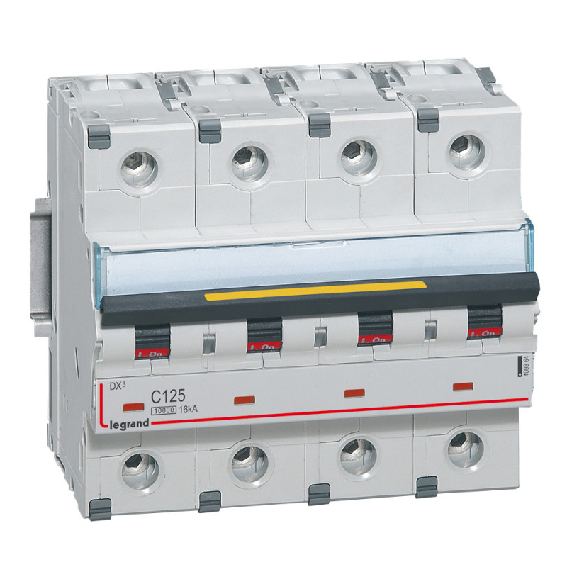 Interruptor Magnetotérmico Industrial 4P 80-125A 10/16kA Curva C LEGRAND DX³ 409362
