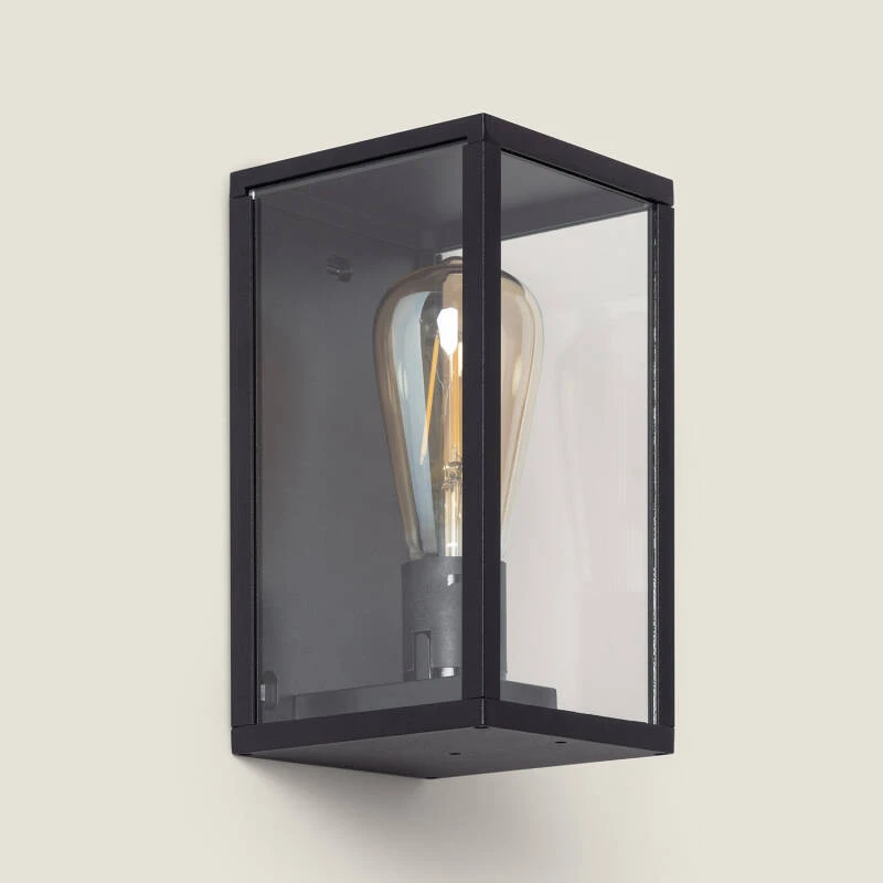 Aplique de Pared Exterior Aluminio y Cristal Atrium