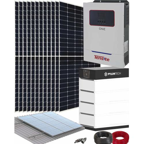 Kit Solar para Aislada 5000W con batería Pylontech