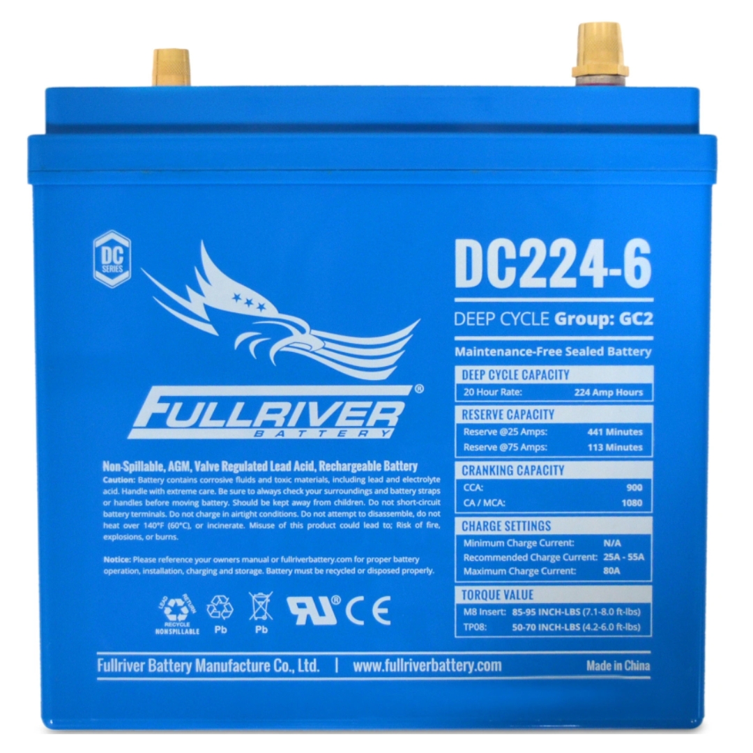 Batería 6v AGM Solar 224Ah C20 Monobloc Fullriver DC224-6