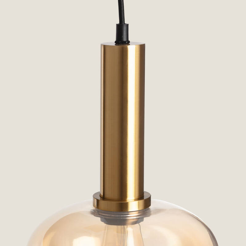 Lámpara Colgante Metal y Cristal Daira