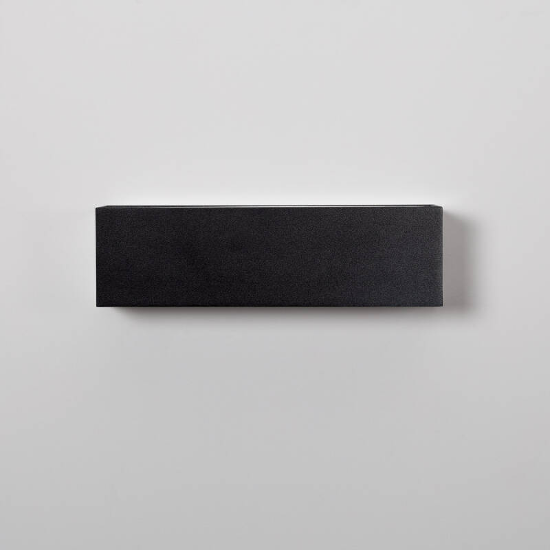 Aplique de Pared Exterior LED 10W Iluminación Doble Cara Rectangular Negro Lena