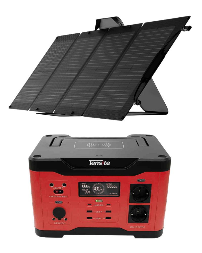 Kit Solar Portátil Camper 110W con Estación de Energía Tensite