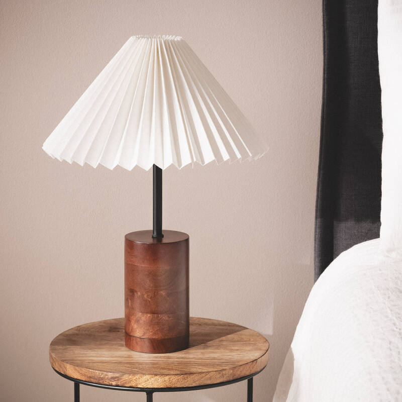 Lámpara de Mesa Madera Leonessa ILUZZIA