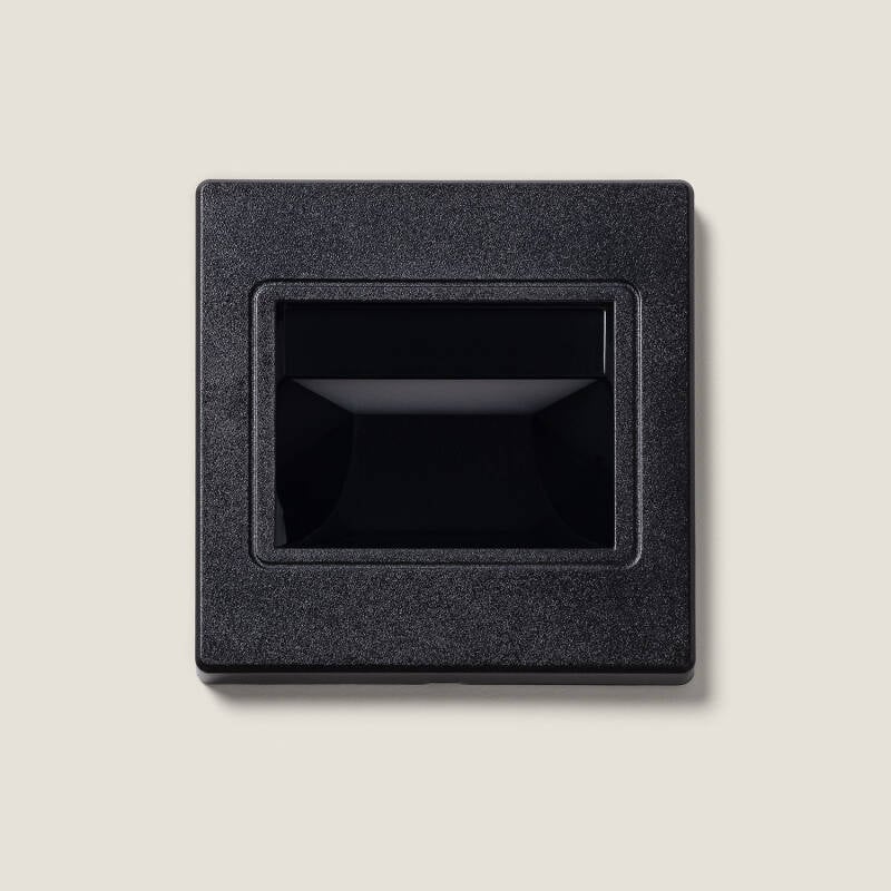Baliza LED 1.5W Empotrable Pared Negro Randy